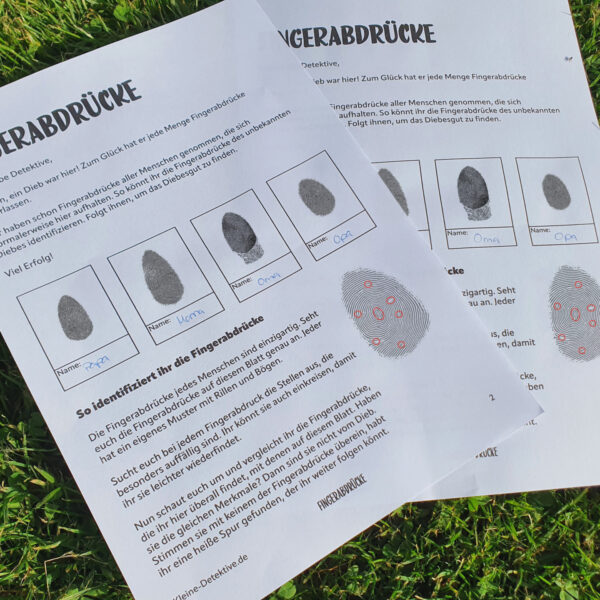 Fingerabdrücke Detektivfall